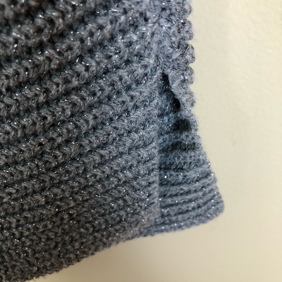 NWOT - Light Gray Metallic Batwing Sweater - Picture 4 of 6
